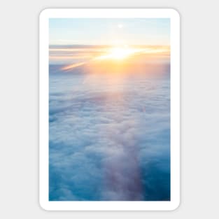 Sunset view above the clouds Sticker